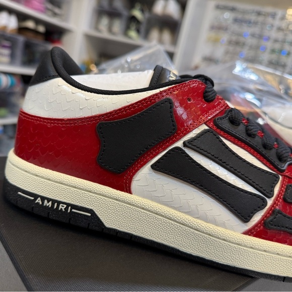 AMIRI Snake Skeleton Red and Black Men's Sneakers - Size 15 - Picture 5 of 11